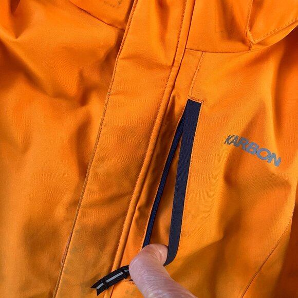 Karbon Ski Snowboard Jacket Boy Size 14 Edmund High Performance Insulated Orange - Picture 5 of 14